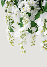 Hanging White Artificial Wisteria Bush