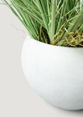 Artificial Potted Grass Plant in Cement Planter at Afloral