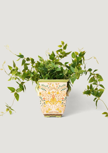 Faux Tradescantia in Mosaic Ceramic Pot