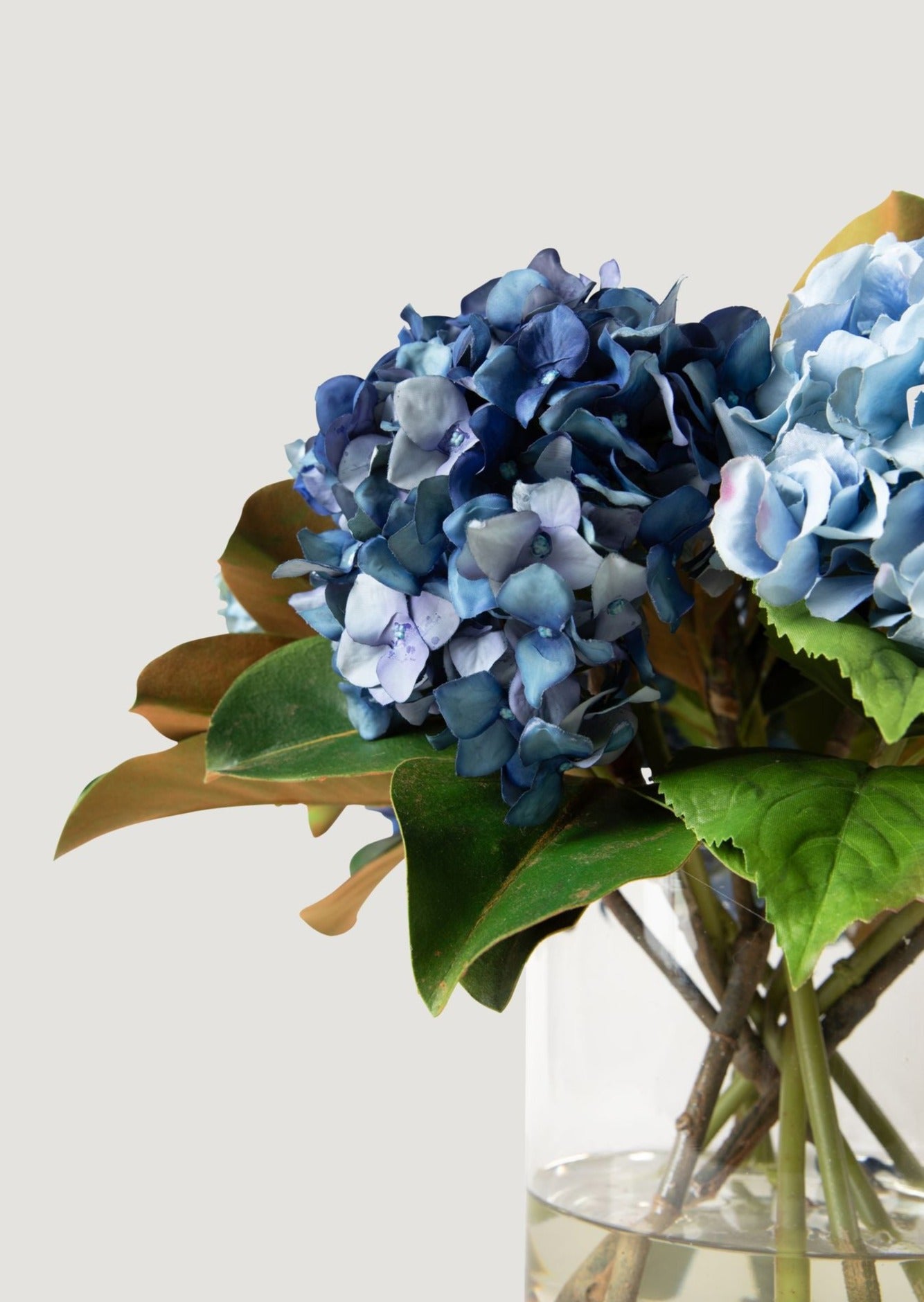 Blue Hydrangeas in Vase | Faux Flowers | Afloral.com