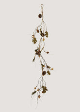 Faux Gold Oak Leaf and Acorn Swag Garland