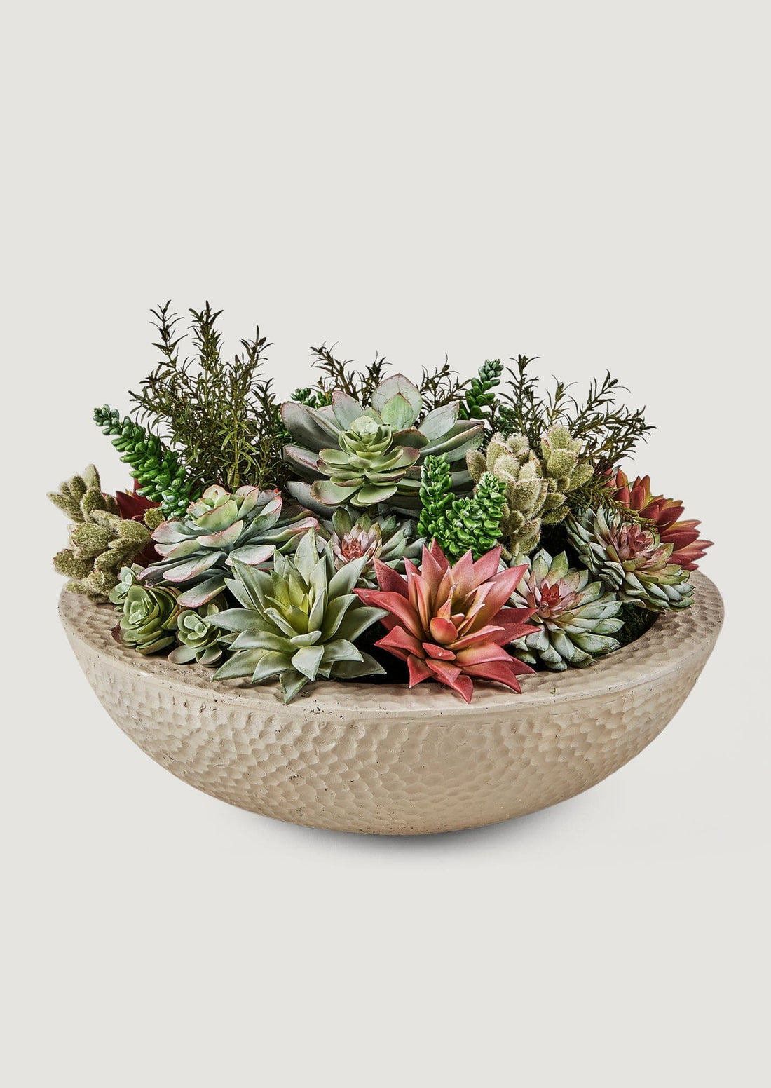 Pink and Green Artificial Succulent Arrangement in Planter Pot at Afloral