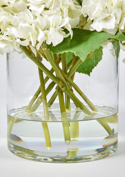 Close Up of Glass Vase and Acrylic Water in Faux Arrangement