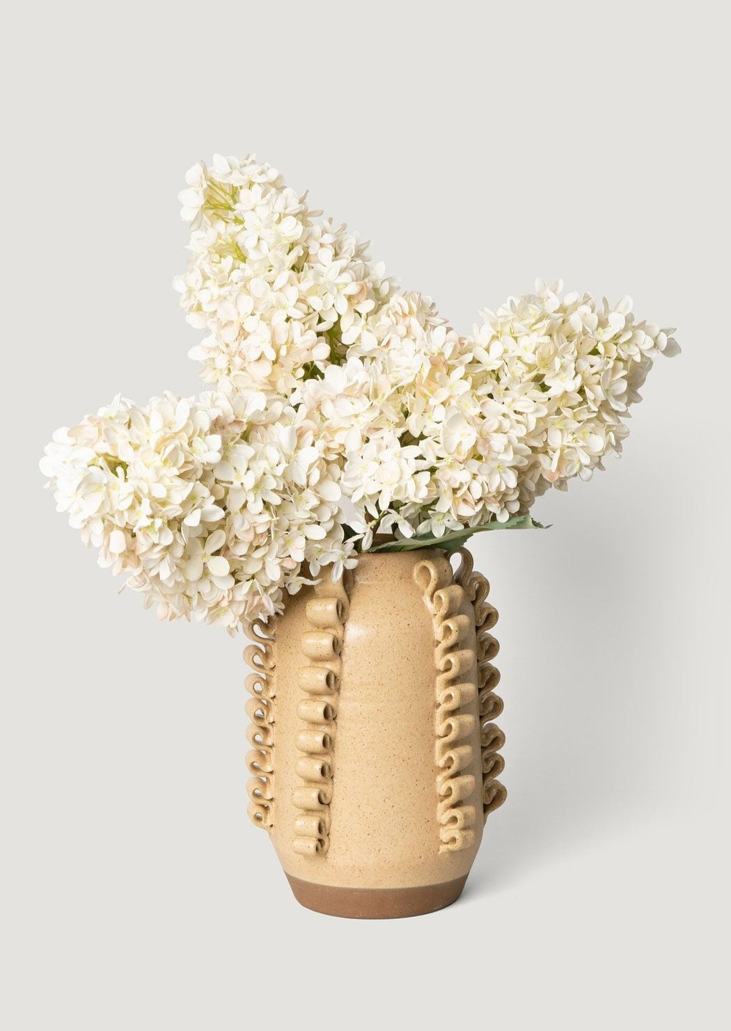 Lola Vase with Faux Cone Hydrangeas