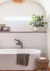 Artificial Ficus Arrangement in Bathroom