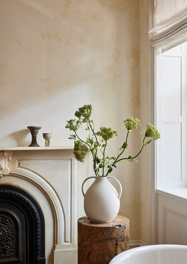 Terracotta Floor Jug in White | Shop Watertight Vases at Afloral.com