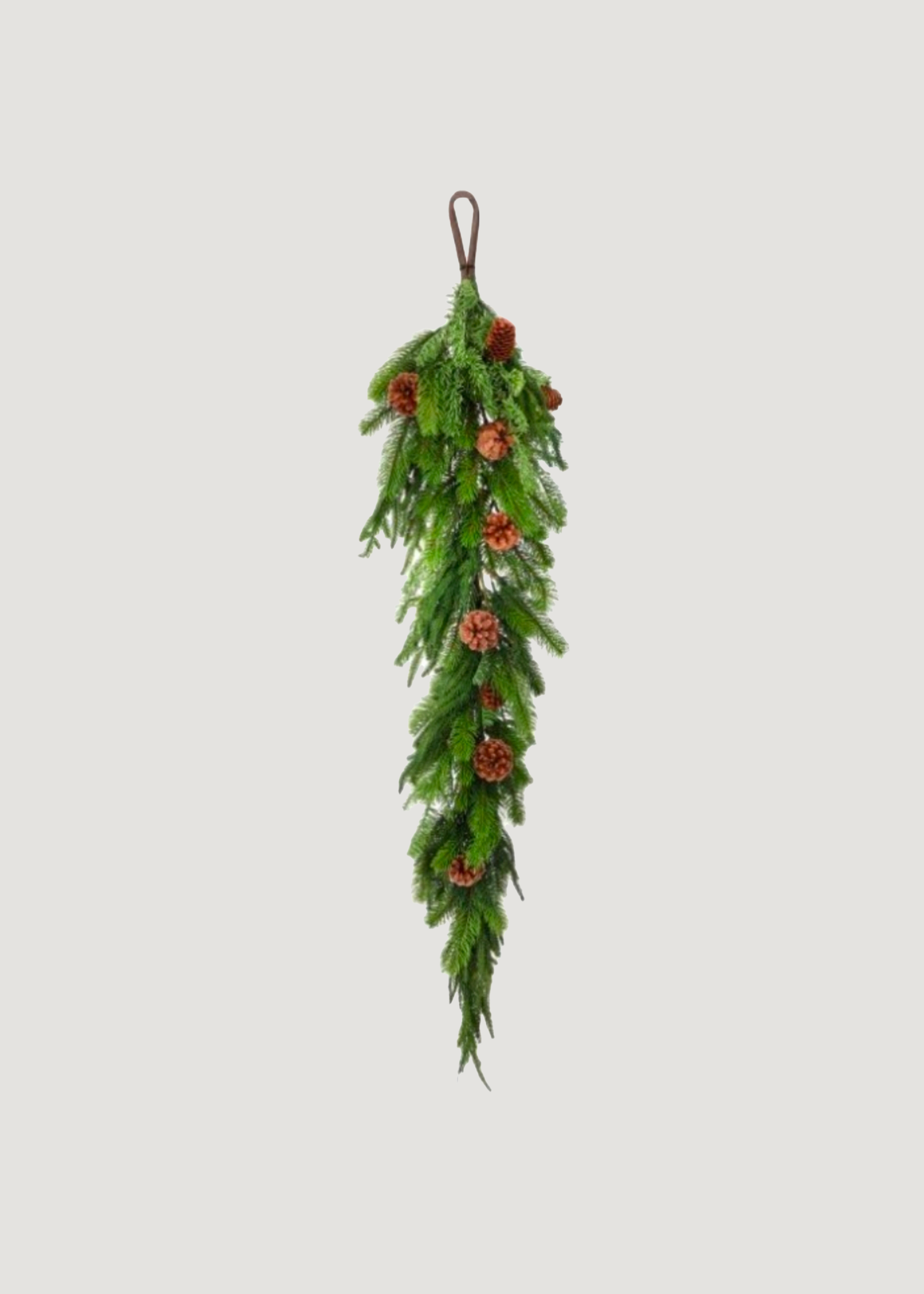 Norfolk Pine and Juniper Garland with Cones