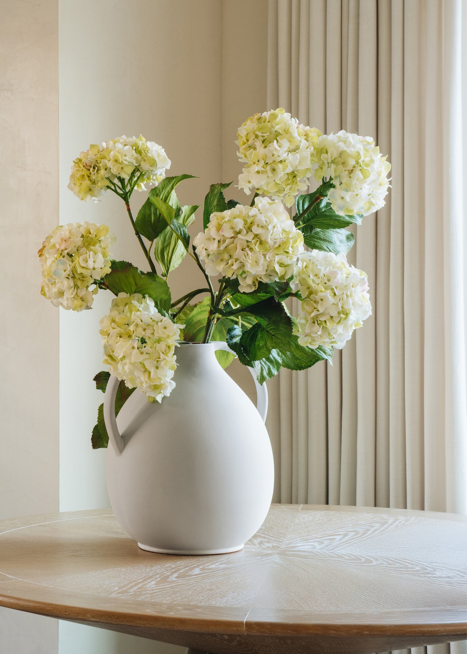 Artificial Cream Green Hydrangeas