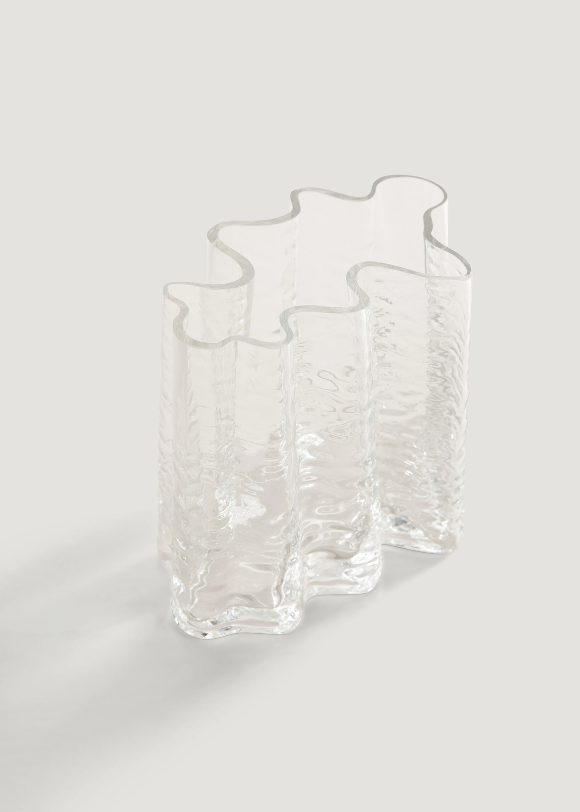 Cooee Design Small Gry Wide Glass Vase - 7.5&quot;