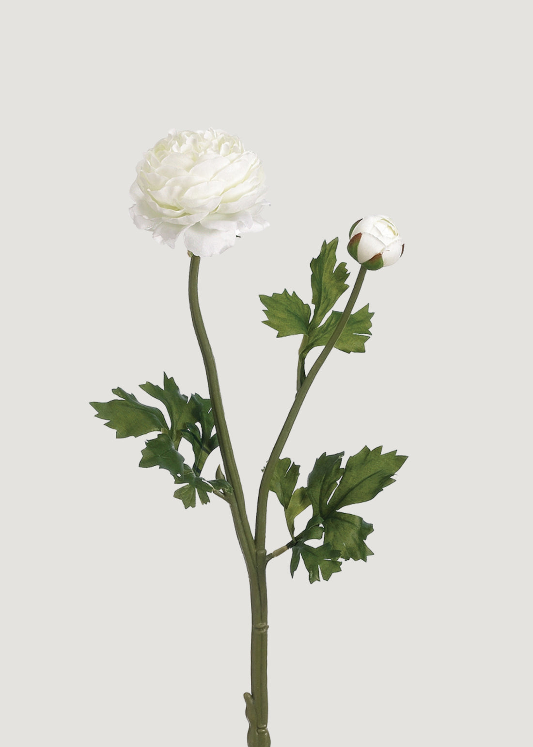 White Faux Ranunculus Flower 