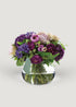 Purple Faux Rose and Ranunculus Arrangement in Vase