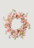 Faux Spring Flowers Pink Cherry Blossom Wreath