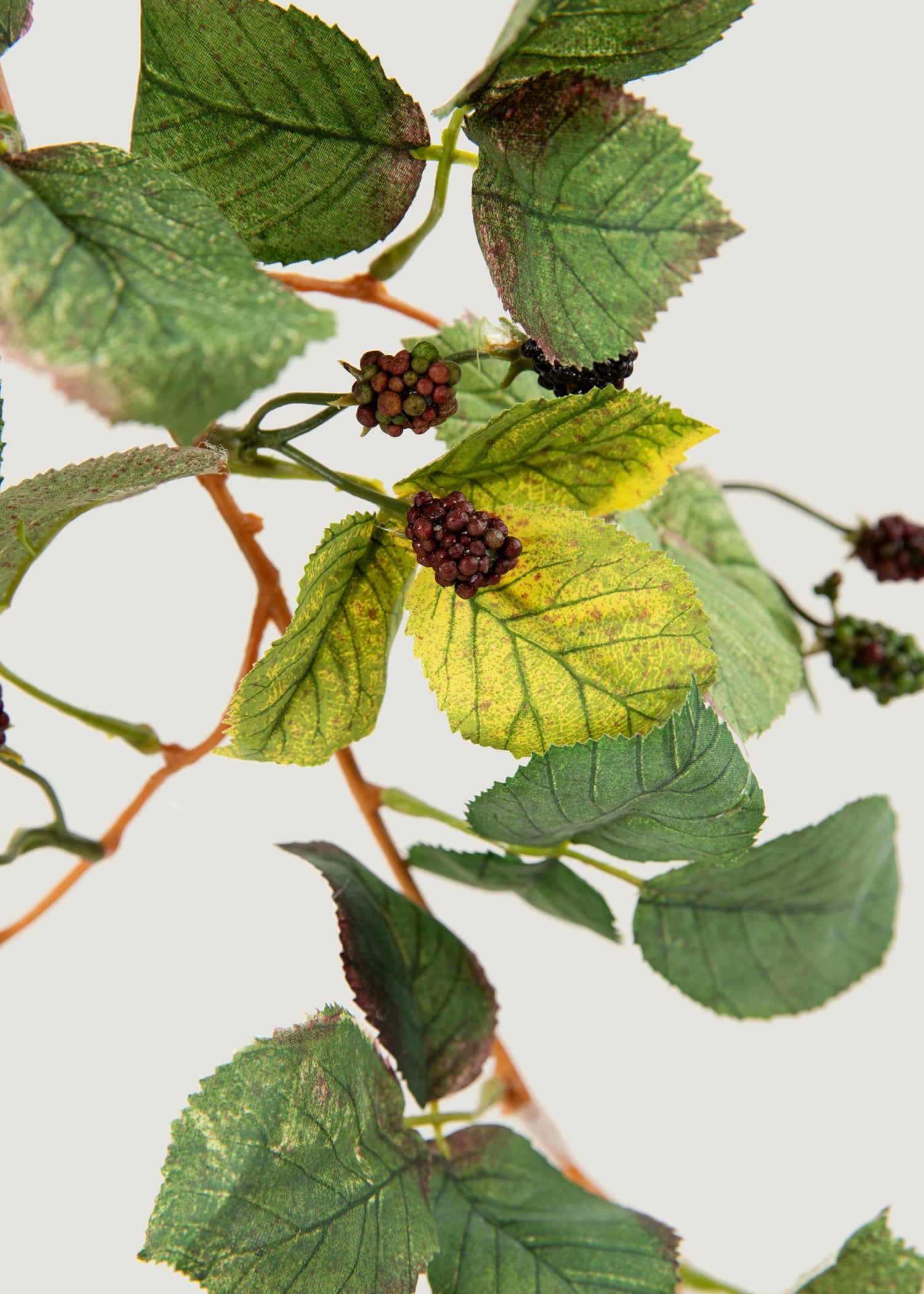 Artificial Raspberry Berry and Leaf Bush