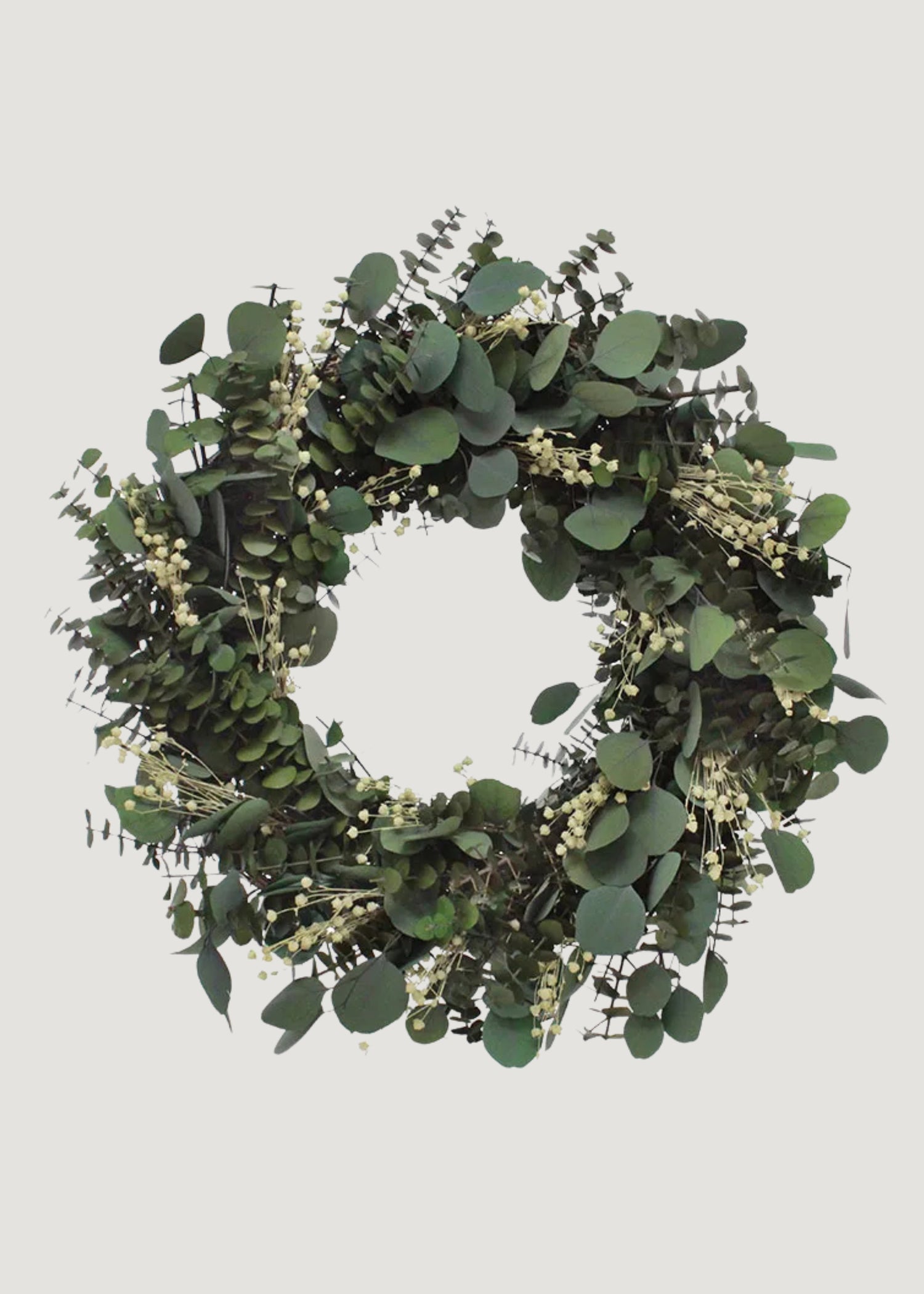 Preserved Eucalyptus Leaf and Flax Wreath