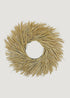 Natural Dried Bearded Wheat Wreath