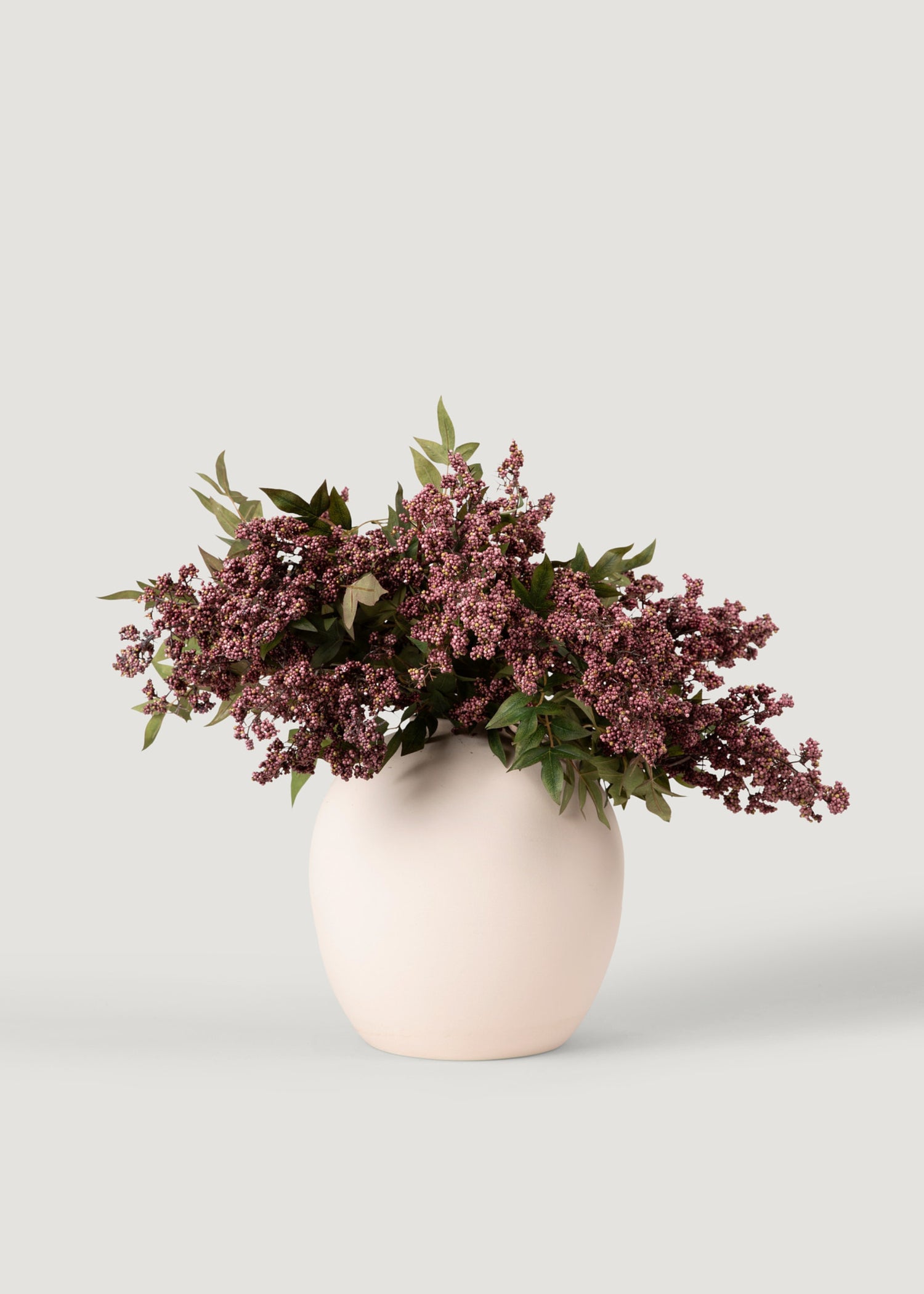 Faux Smoke Berry Branches in Afloral Bailey Vase