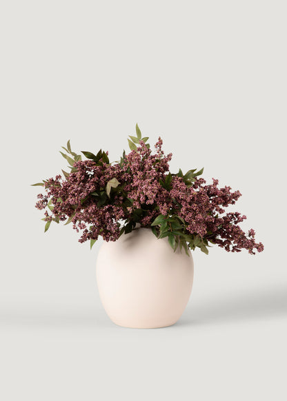 Faux Smoke Berry Branches in Afloral Bailey Vase