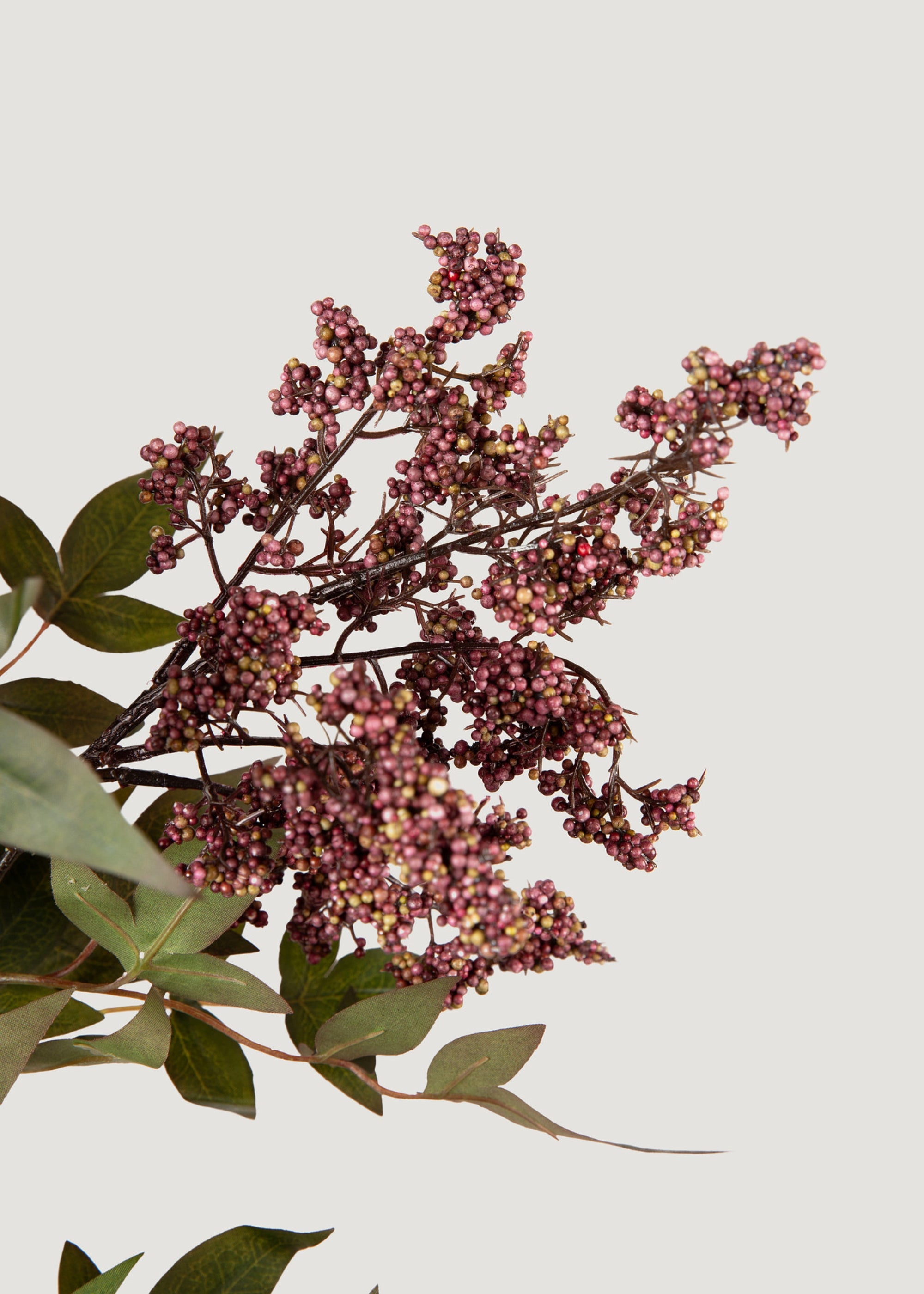 Close-up of Faux Smoke Berry Branch