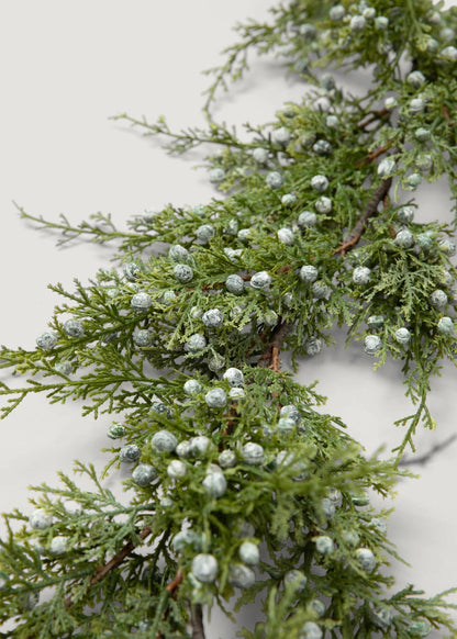 Close-up of Artificial Oregon Juniper Greenery Garland