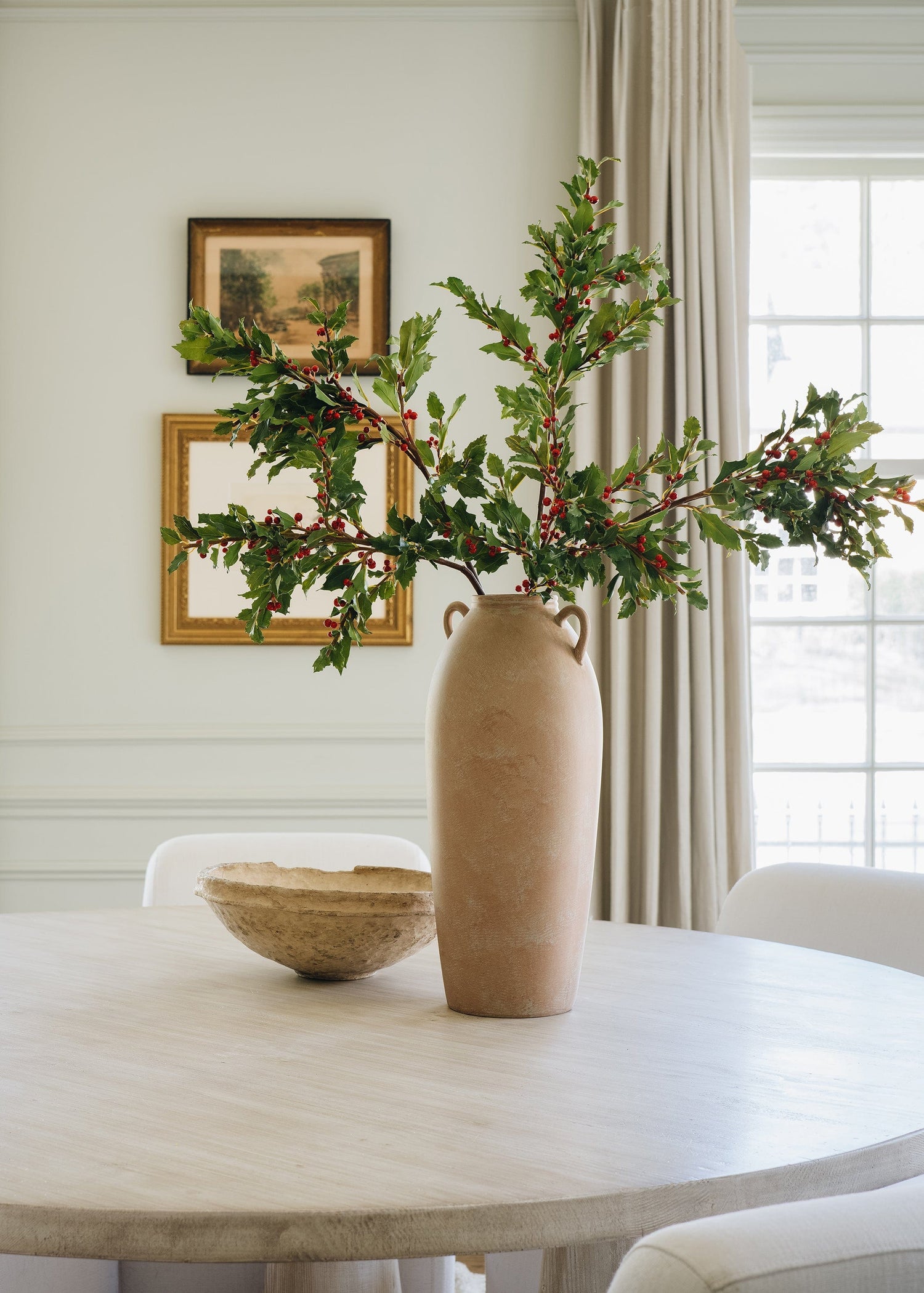 Afloral Video of Vase Styling with Artificial Holly Branches