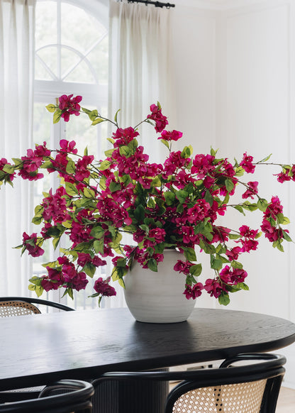 Faux Flower Arrangement with Fuchsia Blooming Bougainvillea at afloral