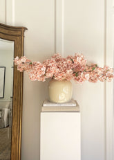 Arranging Faux Pink Cherry Blossoms