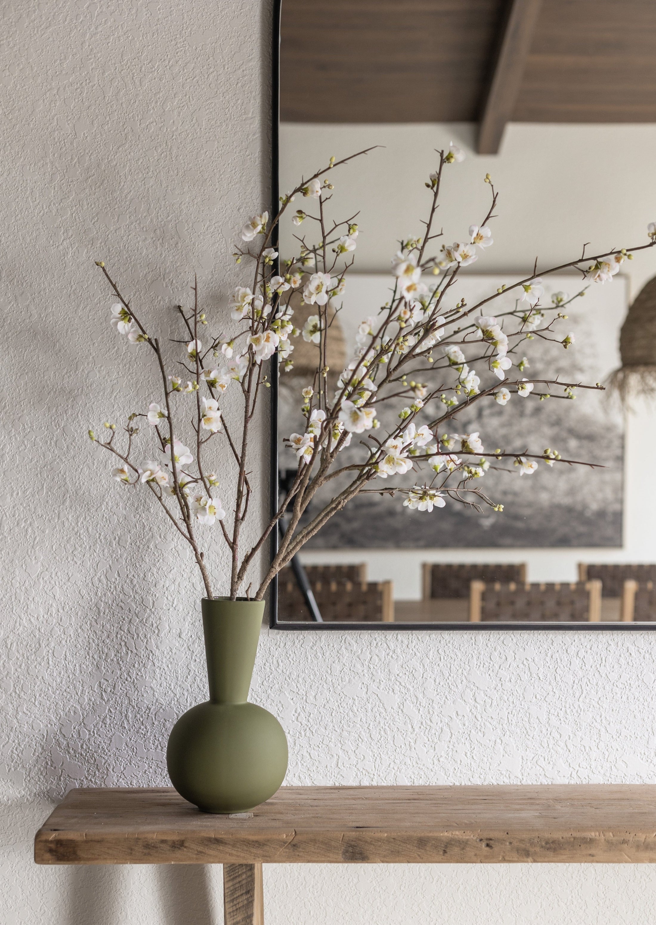 Artificial Quince Blossom Arrangement