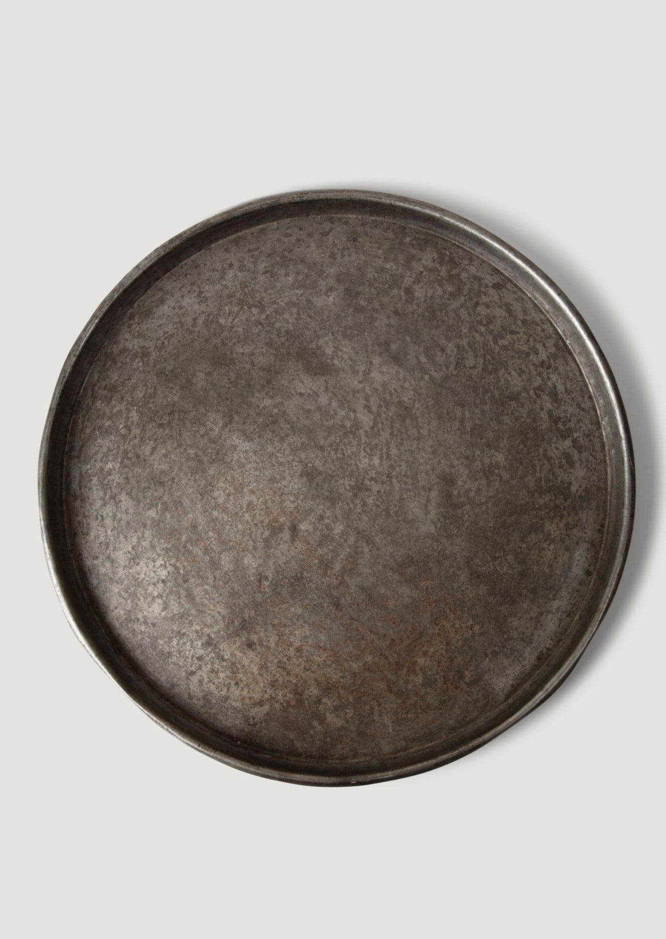 Round Steel Tray 21 Rustic Patina Afloral