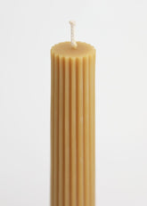 Natural Yellow Beeswax Fluted Candle at Afloral