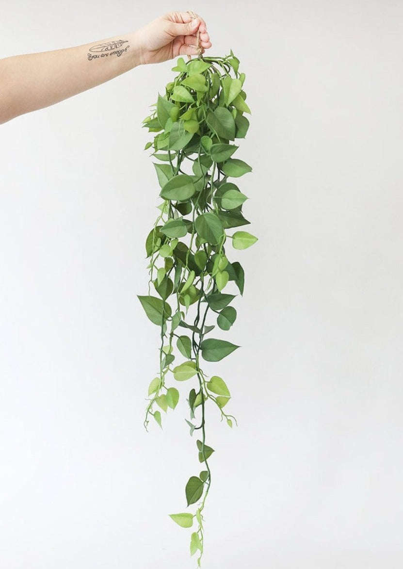 Afloral Luxe Artificial Plants Hanging Philodendron Bush